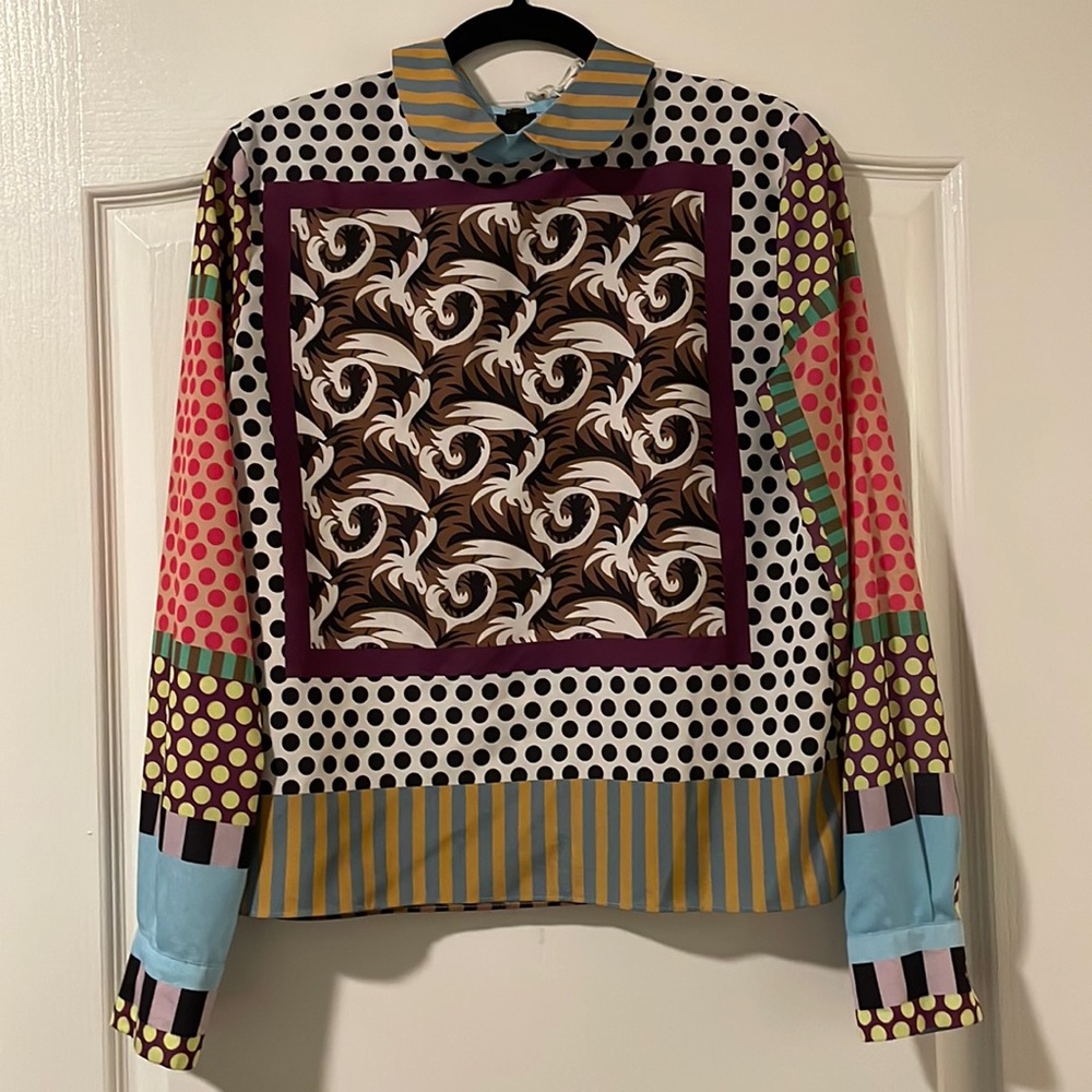 Multicolor multi print blouse